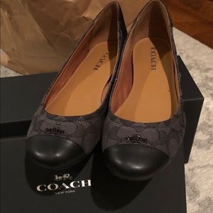 Coach black flats size 9